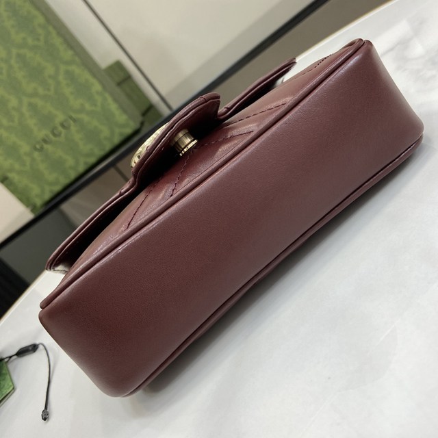 gucci專櫃經典款原廠皮女包 古馳Marmont系列超迷你手袋 jcp2345